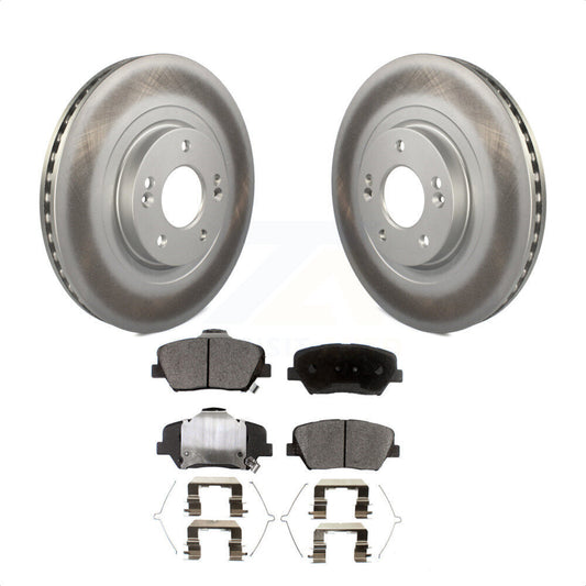 [Avant] Kit de disque (revêtu) et plaquette (semi-métallique) de frein pour Kia Sorento Hyundai Santa Fe Sport KGF-100476 par Transit Auto