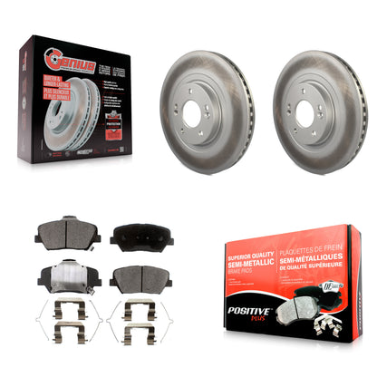 [Avant] Kit de disque (revêtu) et plaquette (semi-métallique) de frein pour Kia Sorento Hyundai Santa Fe Sport KGF-100476