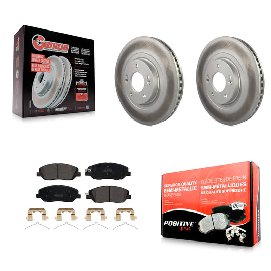 [Avant] Kit de disque (revêtu) et plaquette (semi-métallique) de frein pour Hyundai Santa Fe XL KGF-100477