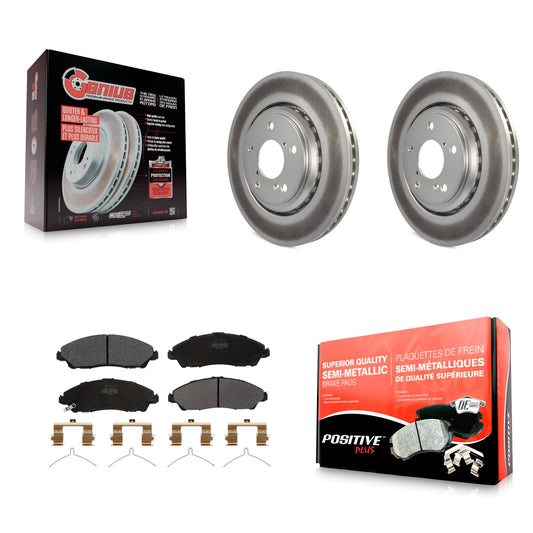 [Avant] Kit de disque (revêtu) et plaquette (semi-métallique) de frein pour Honda Pilot Acura MDX Ridgeline KGF-100486