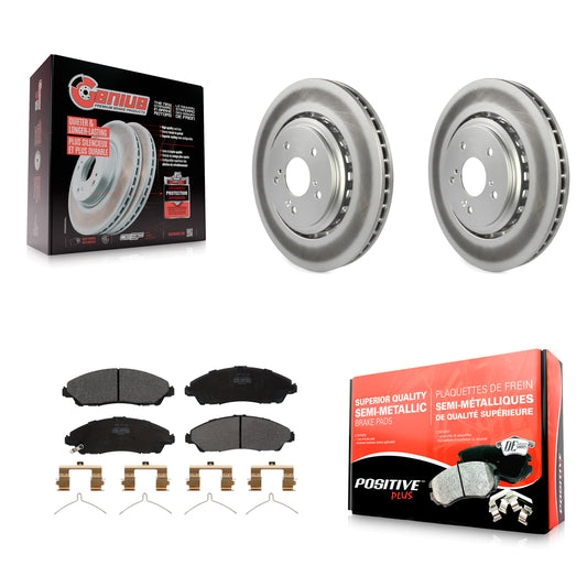 [Avant] Kit de disque (revêtu) et plaquette (semi-métallique) de frein pour 2014-2016 Acura MDX KGF-100490