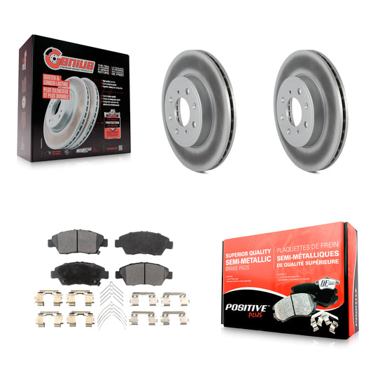[Avant] Kit de disque (revêtu) et plaquette (semi-métallique) de frein pour 2015-2020 Honda Fit KGF-100493