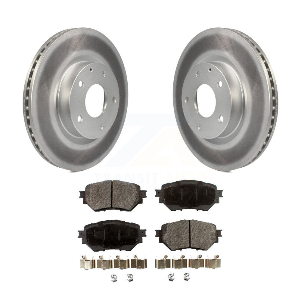 [Avant] Kit de disque (revêtu) et plaquette (semi-métallique) de frein pour Mazda 3 Sport Vehicles Manufactured In Mexico 2.5L KGF-100495 par Transit Auto