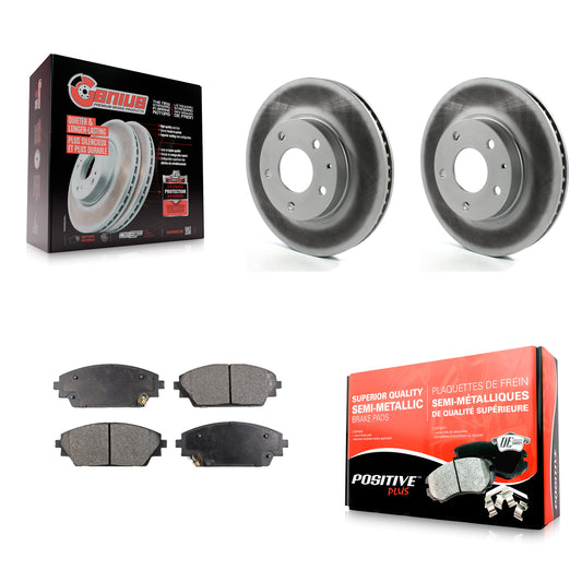 [Avant] Kit de disque (revêtu) et plaquette (semi-métallique) de frein pour 2016-2021 Mazda CX-3 FWD KGF-100497