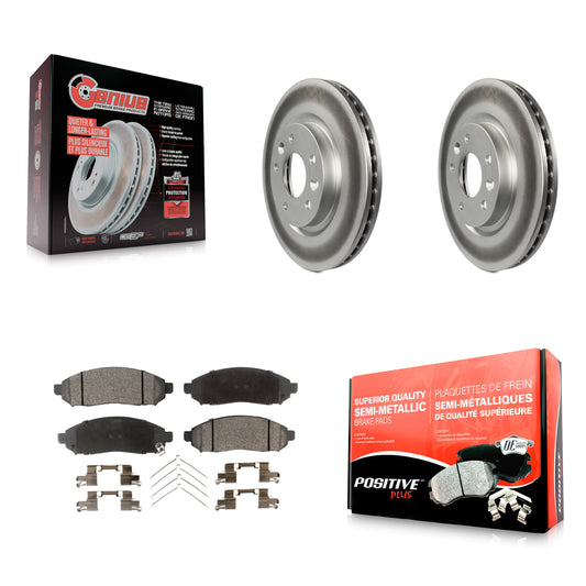 [Avant] Kit de disque (revêtu) et plaquette (semi-métallique) de frein pour 2015 Nissan LEAF Vehicles Manufactured In Japan KGF-100500