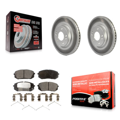 [Avant] Kit de disque (revêtu) et plaquette (semi-métallique) de frein pour Hyundai Sonata Kia Optima Niro EV Kona Electric KGF-100511