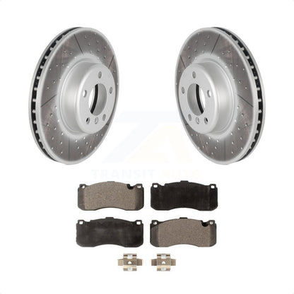 [Avant] Kit de disque (revêtu) et plaquette (semi-métallique) de frein pour 2013 BMW 328i 3.0L avec 340mm Diameter Rotor KGF-100520 par Transit Auto