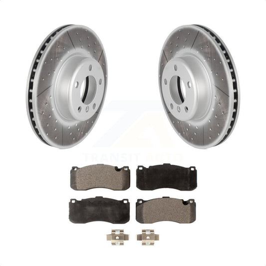 [Avant] Kit de disque (revêtu) et plaquette (semi-métallique) de frein pour 2013 BMW 328i 3.0L avec 340mm Diameter Rotor KGF-100520 par Transit Auto