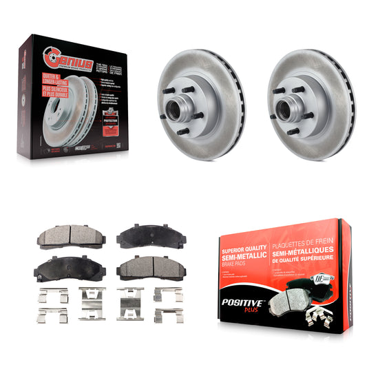 [Avant] Kit de disque (revêtu) et plaquette (semi-métallique) de frein pour Ford Ranger Explorer Mercury Mountaineer Mazda B3000 B2500 B4000 B2300 KGF-100532