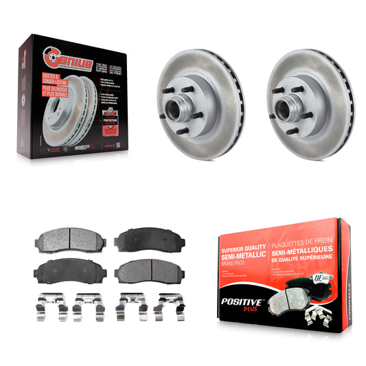 [Avant] Kit de disque (revêtu) et plaquette (semi-métallique) de frein pour Ford Ranger Mazda B2300 B3000 B4000 KGF-100533