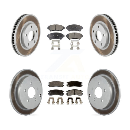 [Avant + Arrière] Kit de disque (revêtu) et plaquette (semi-métallique) de frein pour 2002-2004 Pontiac Montana FWD avec rear brakes KGF-100546