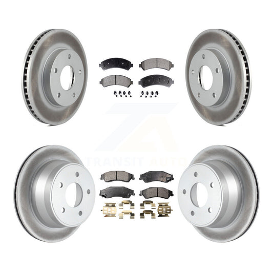[Avant + Arrière] Kit de disque (revêtu) et plaquette (semi-métallique) de frein pour Chevrolet S10 Blazer GMC Sonoma Jimmy Oldsmobile Bravada Isuzu Hombre KGF-100550