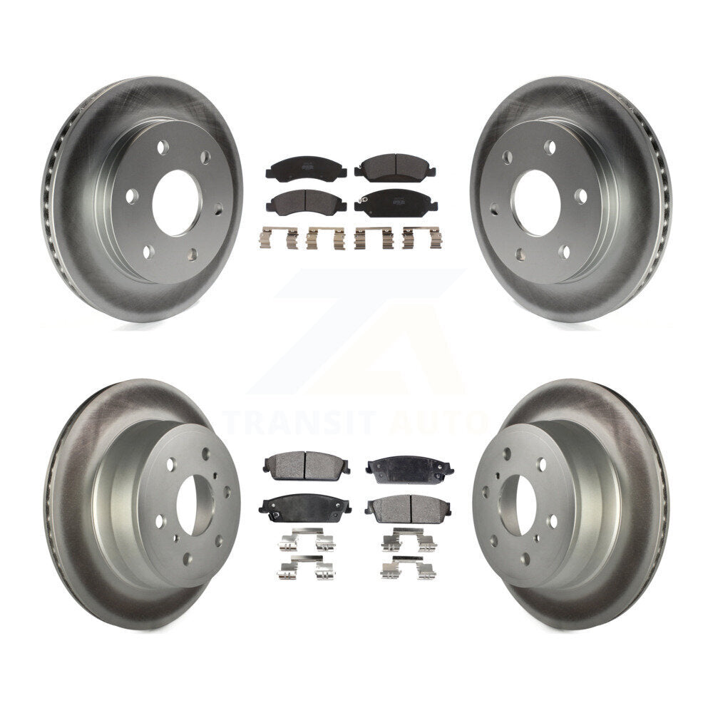 [Avant + Arrière] Kit de disque (revêtu) et plaquette (semi-métallique) de frein pour 2007 GMC Sierra 1500 rear brakes KGF-100551