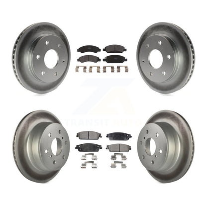 [Avant + Arrière] Kit de disque (revêtu) et plaquette (semi-métallique) de frein pour 2007 GMC Sierra 1500 rear brakes KGF-100551
