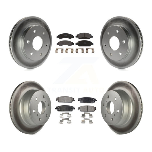 [Avant + Arrière] Kit de disque (revêtu) et plaquette (semi-métallique) de frein pour 2007 GMC Sierra 1500 rear brakes KGF-100551