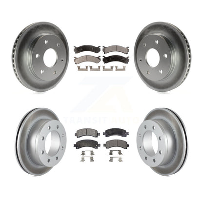 [Avant + Arrière] Kit de disque (revêtu) et plaquette (semi-métallique) de frein pour 2006 Chevrolet Express 2500 GMC Savana KGF-100552