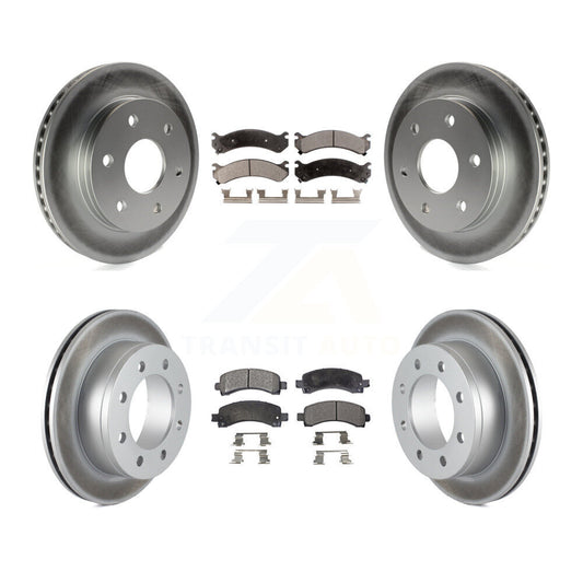 [Avant + Arrière] Kit de disque (revêtu) et plaquette (semi-métallique) de frein pour 2006 Chevrolet Express 2500 GMC Savana KGF-100552
