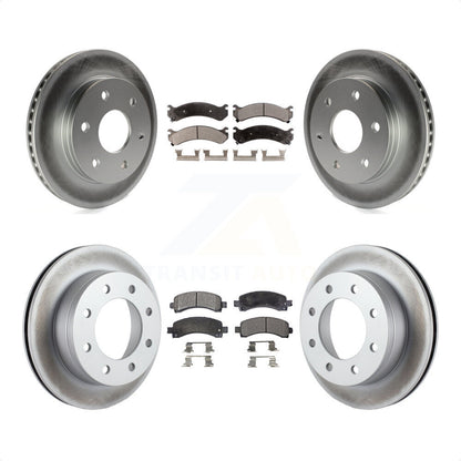 [Avant + Arrière] Kit de disque (revêtu) et plaquette (semi-métallique) de frein pour 2006 Chevrolet Express 2500 GAS engine avec 6 Lug Wheels KGF-100553 par Transit Auto