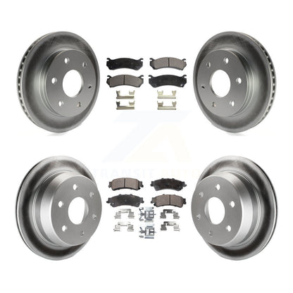 [Avant + Arrière] Kit de disque (revêtu) et plaquette (semi-métallique) de frein pour Chevrolet Silverado 1500 GMC Sierra Classic Suburban Tahoe Astro Yukon XL Safari KGF-100554