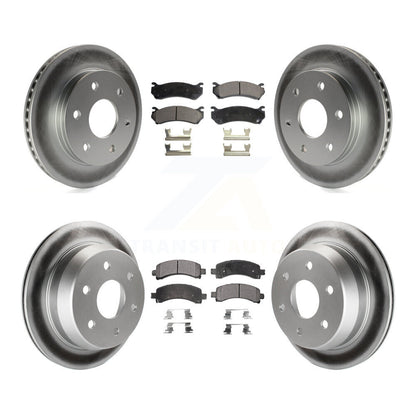 [Avant + Arrière] Kit de disque (revêtu) et plaquette (semi-métallique) de frein pour 2002 Chevrolet Avalanche 1500 avec Single Piston Caliper KGF-100556