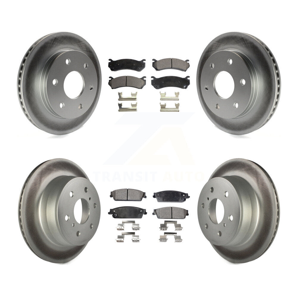[Avant + Arrière] Kit de disque (revêtu) et plaquette (semi-métallique) de frein pour 2007 Chevrolet Silverado 1500 rear brakes KGF-100560