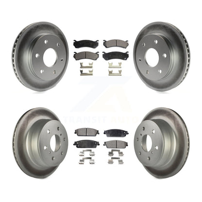 [Avant + Arrière] Kit de disque (revêtu) et plaquette (semi-métallique) de frein pour 2007 Chevrolet Silverado 1500 rear brakes KGF-100560