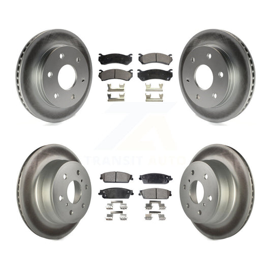 [Avant + Arrière] Kit de disque (revêtu) et plaquette (semi-métallique) de frein pour 2007 Chevrolet Silverado 1500 rear brakes KGF-100560