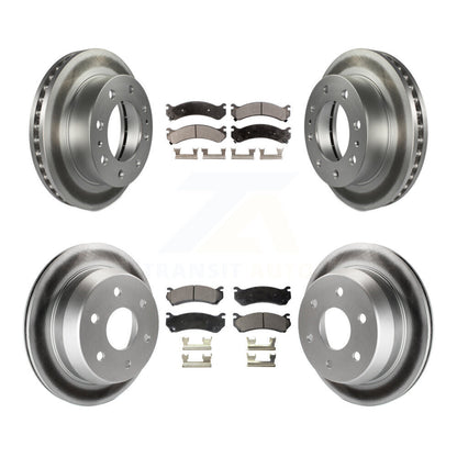 [Avant + Arrière] Kit de disque (revêtu) et plaquette (semi-métallique) de frein pour 2003 Chevrolet Silverado 2500 HD Suburban GMC Sierra KGF-100561