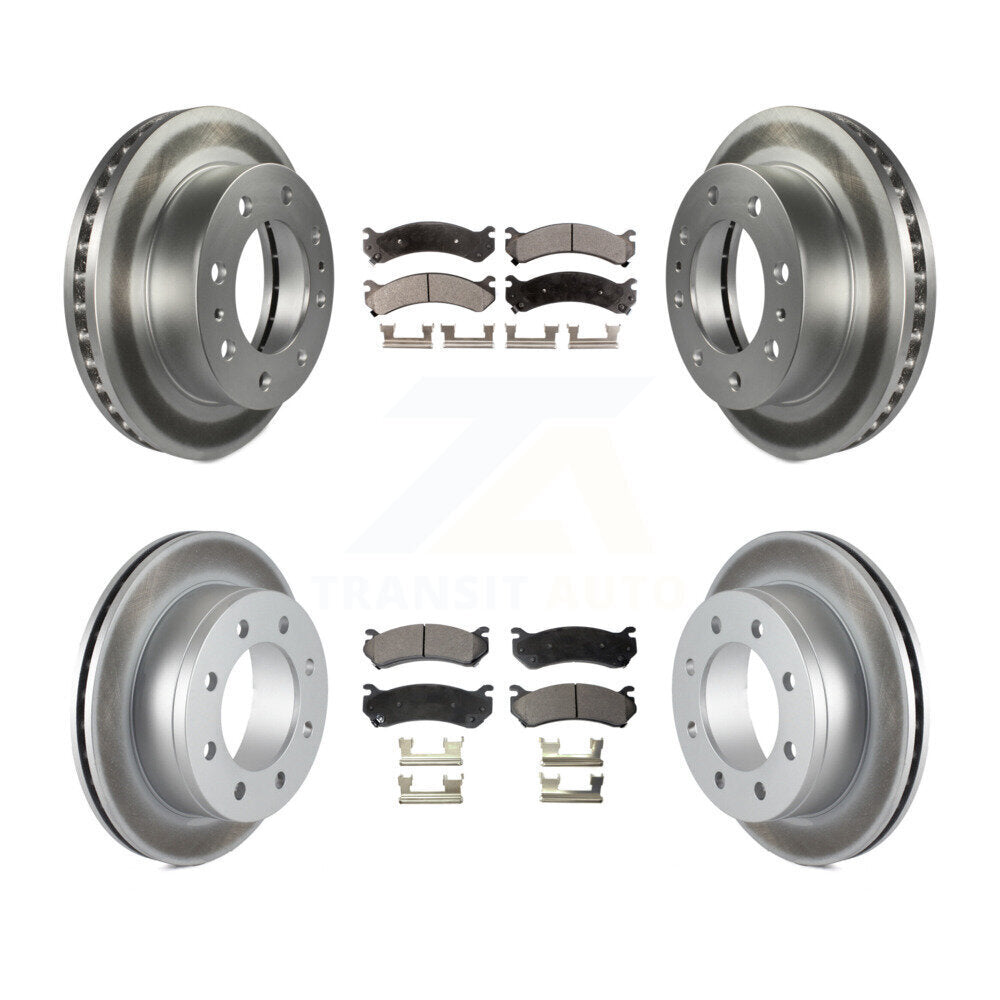 [Avant + Arrière] Kit de disque (revêtu) et plaquette (semi-métallique) de frein pour Chevrolet Silverado 2500 HD GMC Sierra 3500 Classic Suburban Yukon XL Avalanche KGF-100562