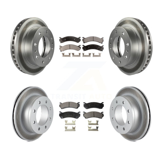 [Avant + Arrière] Kit de disque (revêtu) et plaquette (semi-métallique) de frein pour Chevrolet Silverado 2500 HD GMC Sierra 3500 Classic Suburban Yukon XL Avalanche KGF-100562