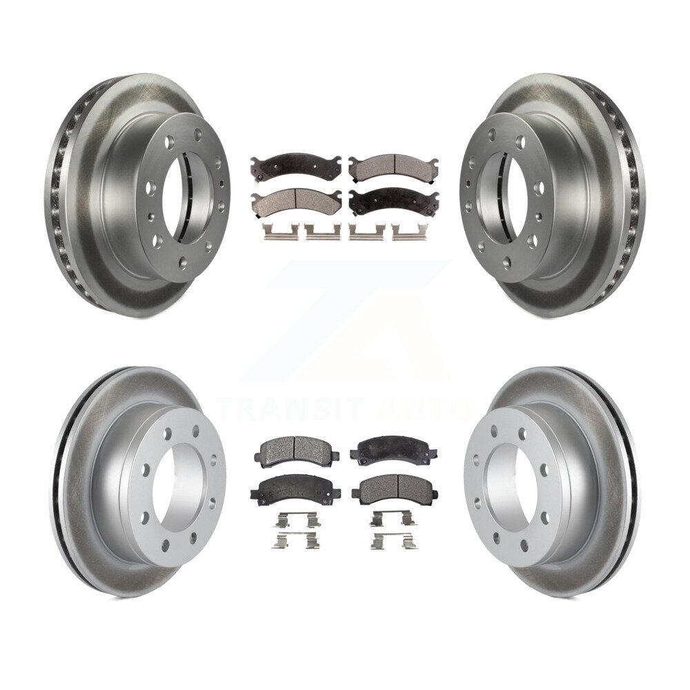 [Avant + Arrière] Kit de disque (revêtu) et plaquette (semi-métallique) de frein pour Chevrolet Express 2500 GMC Savana KGF-100563