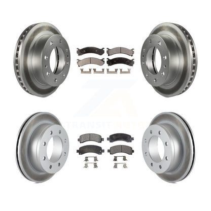 [Avant + Arrière] Kit de disque (revêtu) et plaquette (semi-métallique) de frein pour Chevrolet Express 2500 GMC Savana KGF-100563