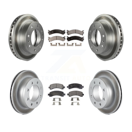[Avant + Arrière] Kit de disque (revêtu) et plaquette (semi-métallique) de frein pour Chevrolet Express 2500 GMC Savana KGF-100563