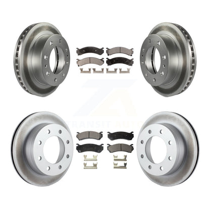 [Avant + Arrière] Kit de disque (revêtu) et plaquette (semi-métallique) de frein pour Chevrolet Silverado 2500 HD GMC Sierra Hummer H2 1500 Suburban Yukon XL Avalanche Classic KGF-100564