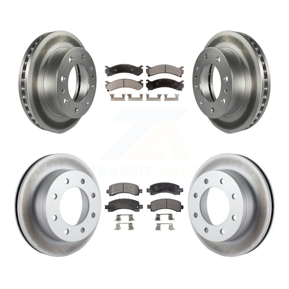 [Avant + Arrière] Kit de disque (revêtu) et plaquette (semi-métallique) de frein pour Chevrolet Express 2500 GMC Savana KGF-100565