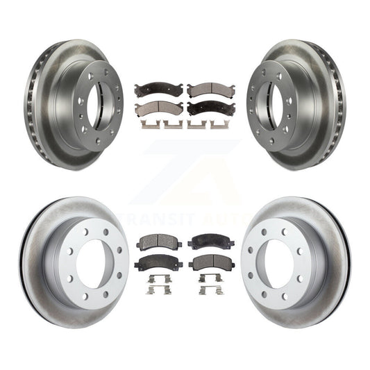 [Avant + Arrière] Kit de disque (revêtu) et plaquette (semi-métallique) de frein pour Chevrolet Express 2500 GMC Savana KGF-100565