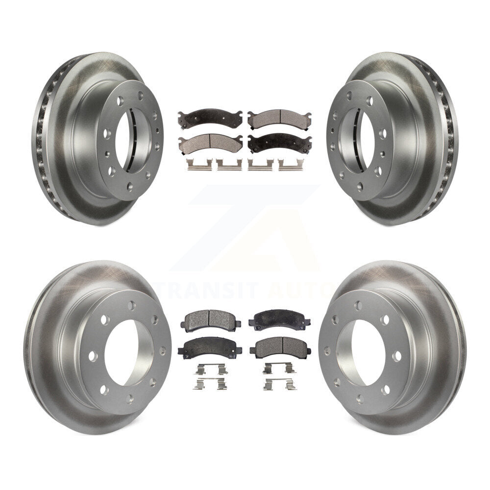 [Avant + Arrière] Kit de disque (revêtu) et plaquette (semi-métallique) de frein pour Chevrolet Express 2500 GMC Savana KGF-100566