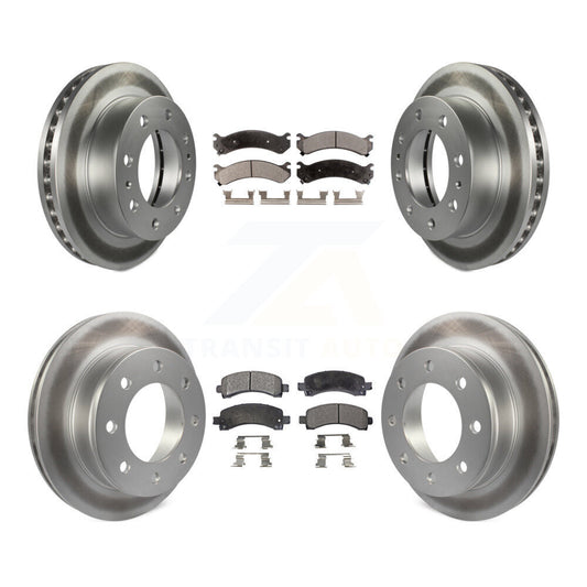 [Avant + Arrière] Kit de disque (revêtu) et plaquette (semi-métallique) de frein pour Chevrolet Express 2500 GMC Savana KGF-100566