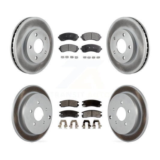 [Avant + Arrière] Kit de disque (revêtu) et plaquette (semi-métallique) de frein pour Buick Rendezvous Pontiac Aztek KGF-100567