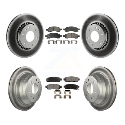 [Avant + Arrière] Kit de disque (revêtu) et plaquette (semi-métallique) de frein pour Chevrolet Trailblazer GMC Envoy EXT XL Buick Rainier Saab 9-7x Isuzu Ascender KGF-100572