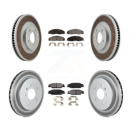 [Avant + Arrière] Kit de disque (revêtu) et plaquette (semi-métallique) de frein pour Cadillac CTS avec Standard Suspension KGF-100575