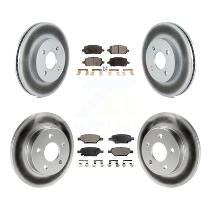 [Avant + Arrière] Kit de disque (revêtu) et plaquette (semi-métallique) de frein pour Pontiac G5 Pursuit avec Drum Brakes KGF-100576