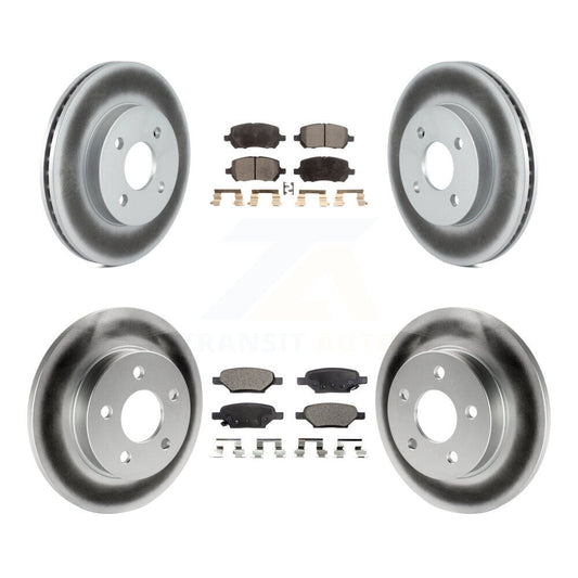 [Avant + Arrière] Kit de disque (revêtu) et plaquette (semi-métallique) de frein pour Pontiac G5 Pursuit avec Drum Brakes KGF-100576
