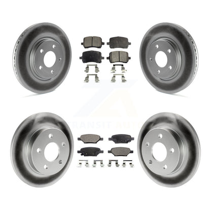 [Avant + Arrière] Kit de disque (revêtu) et plaquette (semi-métallique) de frein pour Chevrolet Cobalt Saturn Ion HHR Malibu Pontiac G6 Pursuit KGF-100577
