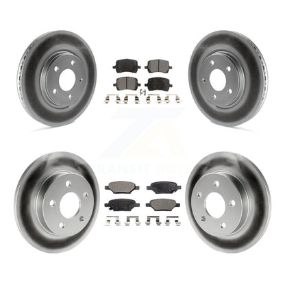 [Avant + Arrière] Kit de disque (revêtu) et plaquette (semi-métallique) de frein pour Chevrolet Malibu Pontiac G6 Cobalt Saturn Aura G5 KGF-100578