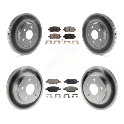 [Avant + Arrière] Kit de disque (revêtu) et plaquette (semi-métallique) de frein pour 2010 Pontiac G5 avec Brakes KGF-100579