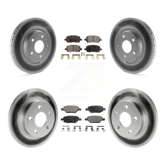 [Avant + Arrière] Kit de disque (revêtu) et plaquette (semi-métallique) de frein pour 2010 Pontiac G5 avec Brakes KGF-100579
