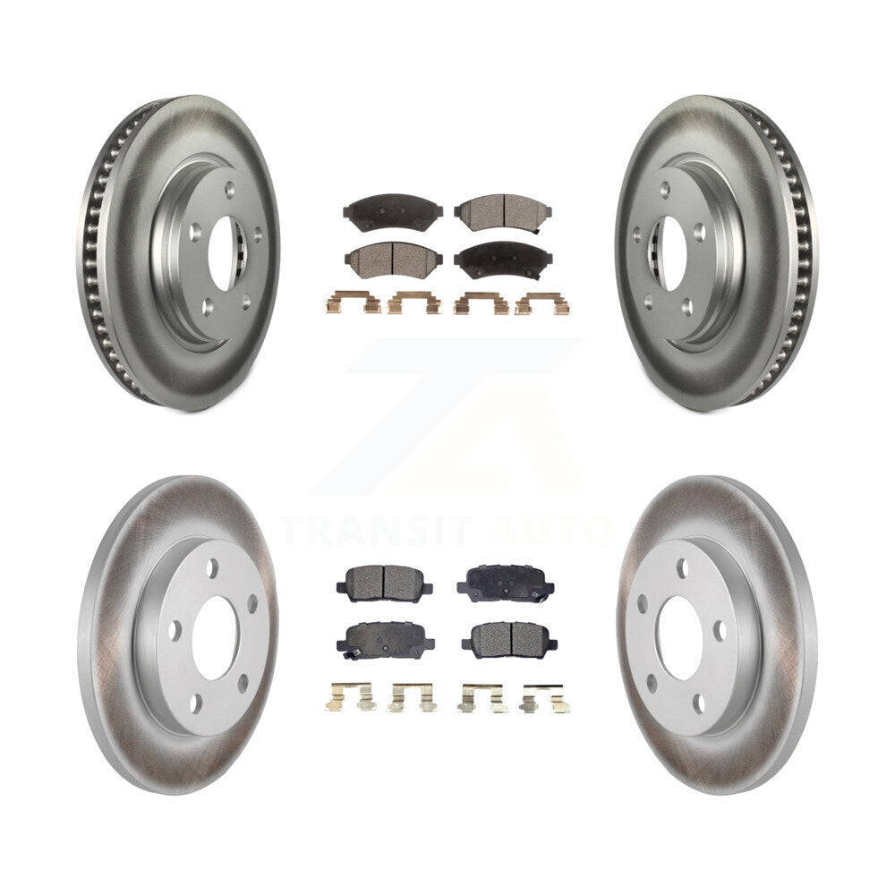 [Avant + Arrière] Kit de disque (revêtu) et plaquette (semi-métallique) de frein pour Pontiac Grand Prix Buick LaCrosse Allure KGF-100581