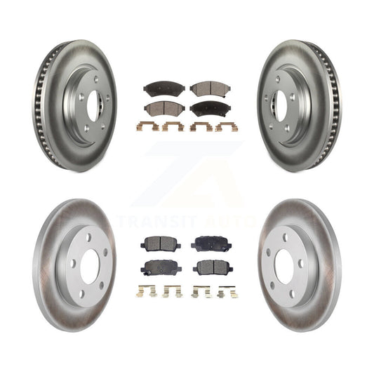 [Avant + Arrière] Kit de disque (revêtu) et plaquette (semi-métallique) de frein pour Pontiac Grand Prix Buick LaCrosse Allure KGF-100581