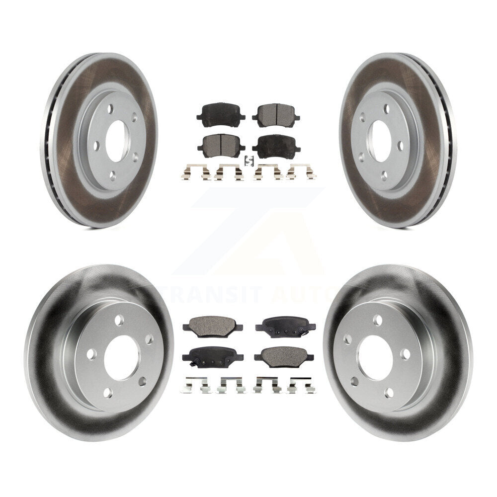 [Avant + Arrière] Kit de disque (revêtu) et plaquette (semi-métallique) de frein pour Chevrolet Malibu Pontiac G6 avec 276mm Diameter Rotor KGF-100583